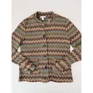 vintaged charter club button down cardigan - size small